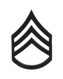 Army E-6 Staff Sergeant Subdued Rank Pin
