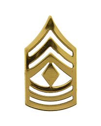 Army E-8 First Sergeant Gold Rank Pin