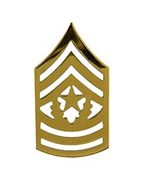 Army E-9 Command Sergeant Major Gold Rank Pin
