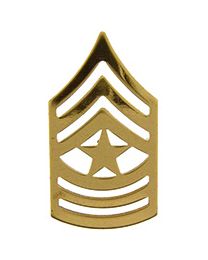 Army E-9 Staff Sergeant Major Gold Rank Pin