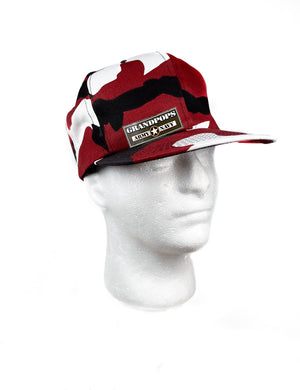 Red Camo Twill Trucker Snapback Baseball Cap USA MADE