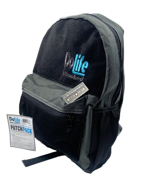 Dolife Attached Hook & Loop Patch 2 Pocket Backpack