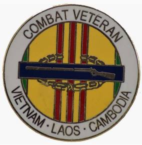 Combat Veteran (Vietnam Laos Cambodia) Pin