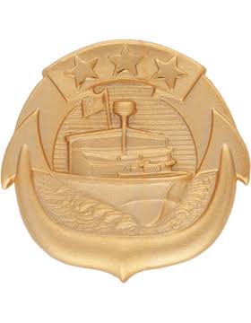 USN Officer Small Craft Gold Insignia Pin