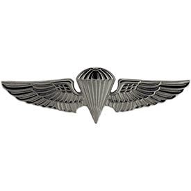 USN/USMC Basic Para Wings (Large) Silver Pin