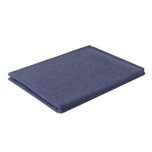 Navy Blue Wool Blanket 62" X 80"