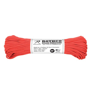Red Paracord Type III 550 LB