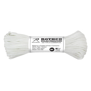 White Paracord Type III 550 LB