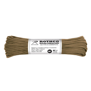 Coyote Brown Nylon Paracord Type III 550 LB