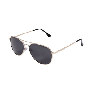 Gold Aviator 58mm Polarized Smoked Sunglasses