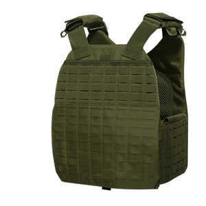 Olive Drab Laser Cut MOLLE Plate Carrier Vest