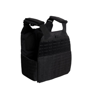 Black Laser Cut MOLLE Plate Carrier Vest
