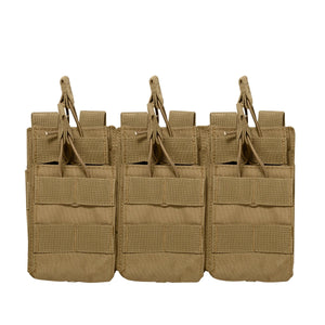 Coyote Brown M4/AR15 MOLLE Open Top Six Rifle Mag Pouch