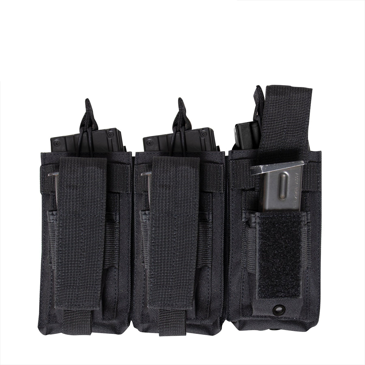  Molle Magazine Pouch, Wearproof Nylon Elastic Cord, Easy  Access, Triple Molle Mag Pouch for 5.56 Magazines for Film Props (Black CP)  : Sports & Outdoors