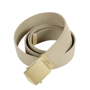 Gold Buckle Classic Military Nylon Uniform Web Belt 54"