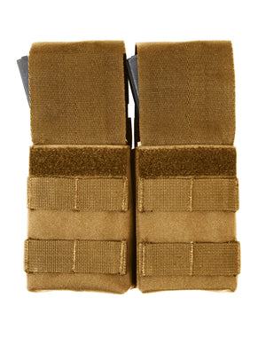Coyote Brown MOLLE Double M16 Mag Pouch with Inserts