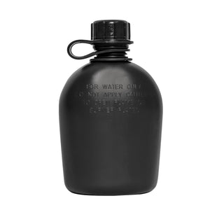 G.I. Black 3 Piece 1 Quart Plastic Canteen NEW