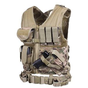 Multicam Cross Draw MOLLE Tactical Vest