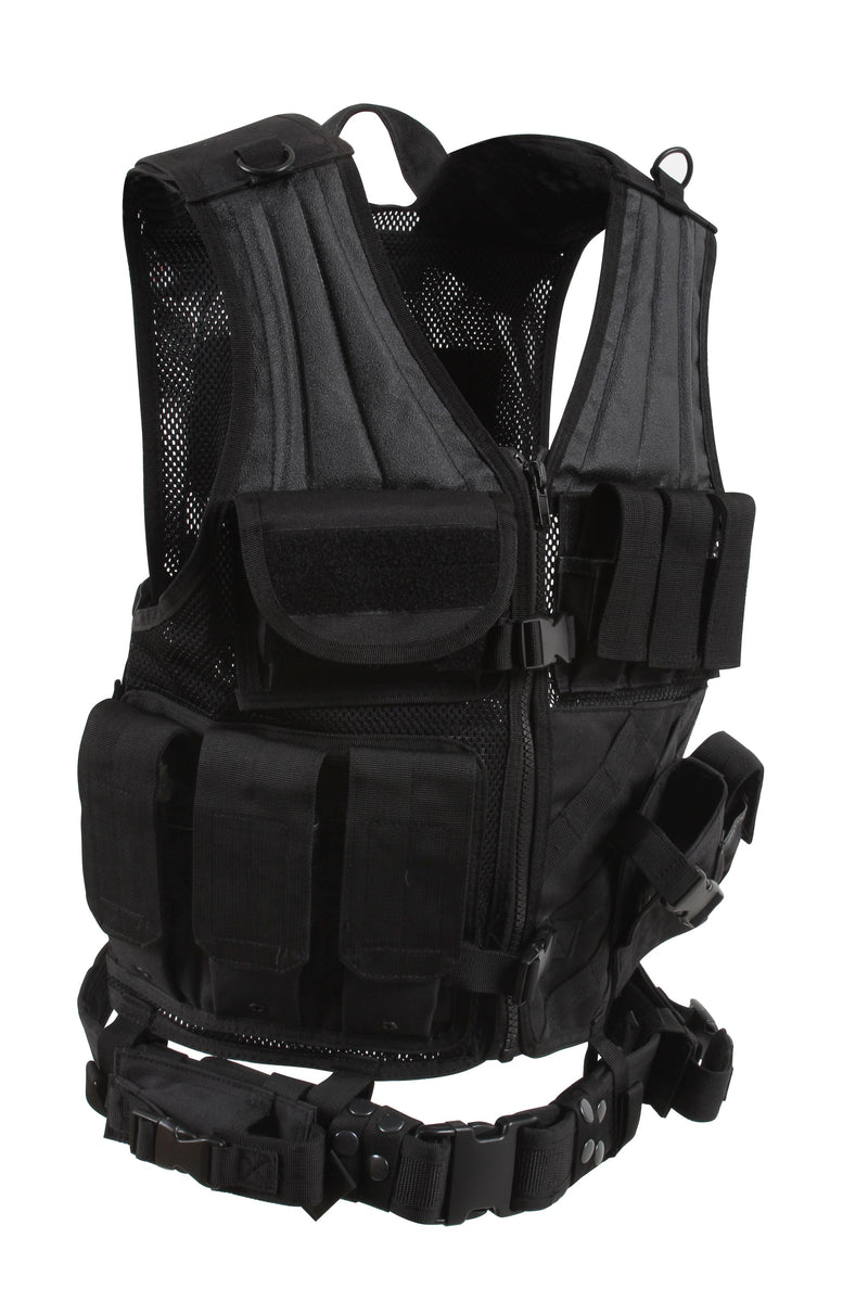 Black Cross Draw MOLLE Tactical Vest – GRANDPOPSARMYNAVY