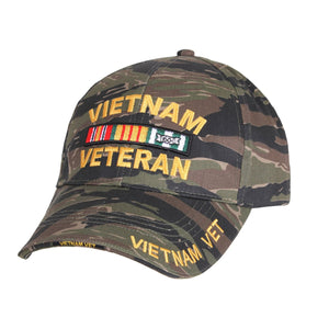Deluxe Low Profile Vietnam Veteran Insignia Cap - Tiger Stripe