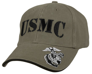 Deluxe Vintage USMC Embroidered Low Pro Cap - Green