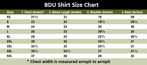 Woodland Camo Twill Tactical BDU Shirt