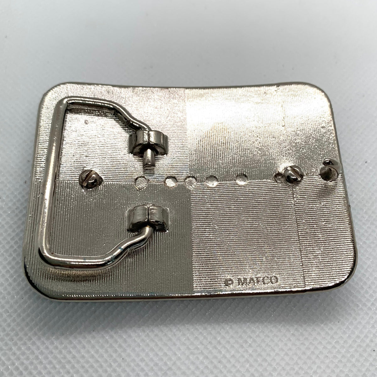 【チョコミントベーグル】AMERI WESTERN BUCKLE Silver Dollar Turquoise & Silver Western Style Belt Buckle