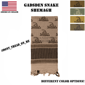 Tactical Shemagh Gadsden Snake Special Forces Scarf Keffiyeh Wrap 100% Cotton