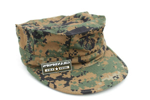 USMC MARPAT Cap 8 Point 2 Ply Top Stitch With EGA