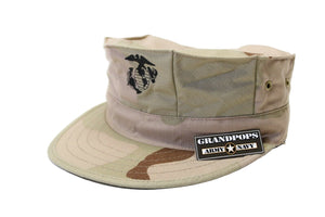 USMC DCU Camo Cap 8 Point Rip Stop 2 Ply Top Stitch W/ EGA