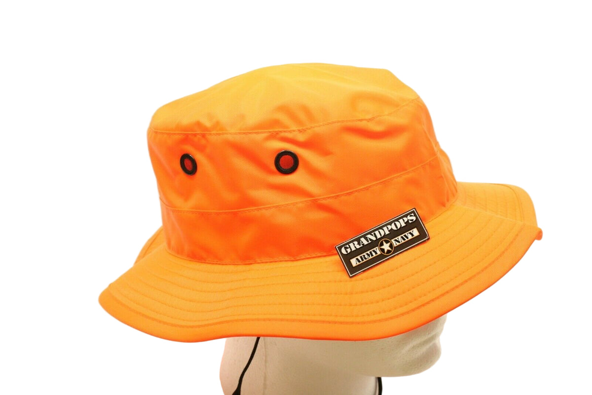 Hunter Orange Jungle Hat Water Resistant Made In USA GRANDPOPSARMYNAVY