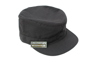 Black Rip Stop Patrol Cap With Map Pocket Made In USA
