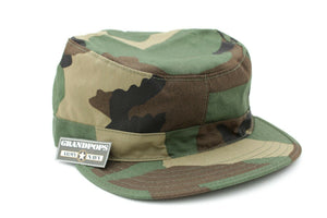 M81 Woodland Oxford Camo Patrol Cap With Map Pocket Made In USA