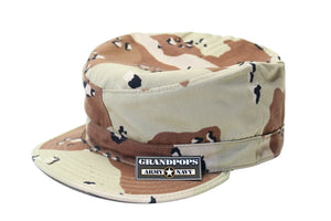 Chocolate Chip Camo Patrol Cap With Map Pocket Made In USA