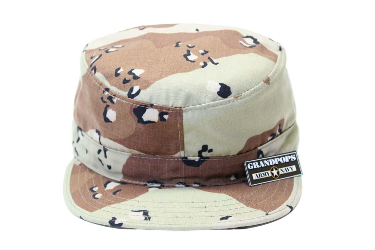 Chocolate Chip Camo Patrol Cap With Map Pocket Made In USA