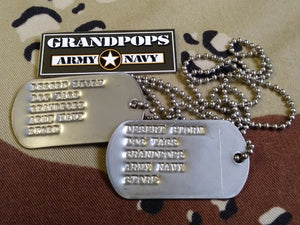 DESERT STORM CUSTOMIZED U.S. MILITARY DOG TAGS