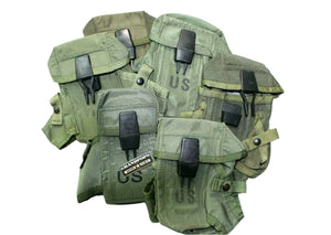 U.S. Military Original OD Green LC1 ALICE 3 Cell M16 Magazine Pouch USED