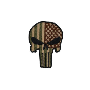 Skull-American Flag Morale Patch USA MADE