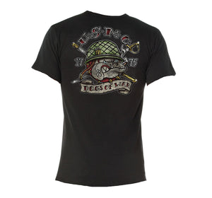 WW2 Black USMC Bulldog T-Shirt