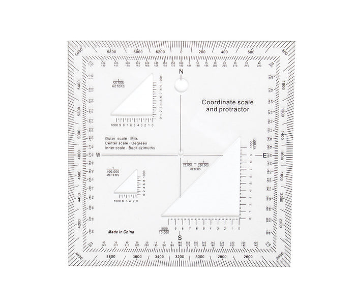 Map Protractor Military Military Protractor (6-inch) - Tactical Grade Map Tool For Land Navigation Military Protractor For Land Navigation