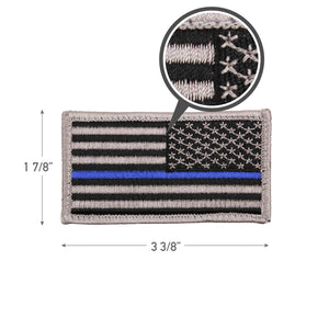Thin Blue Line Reverse American Flag Hook & Loop Patch