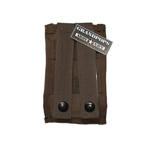 Coyote Brown Tactical MOLLE Double Pistol Mag Pouch