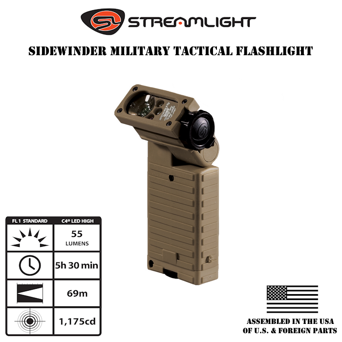 U.S. Military Issue Streamlight Sidewinder Military Tactical U.S. Military Issue Streamlight Sidewinder Military Tactical