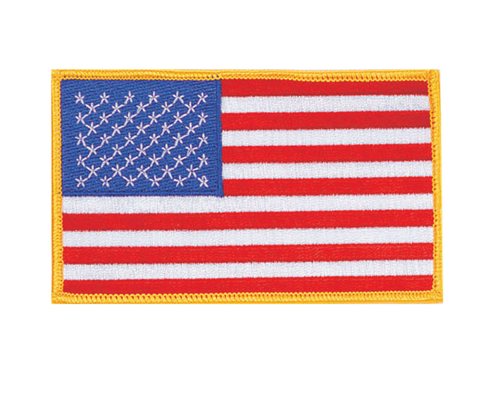 RWB American Flag Iron On/Sew Patch 5"x3"