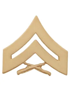 USMC E-4 Corporal Satin Gold Rank Pin