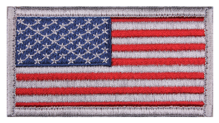 RWB W/ White Border American Flag Hook & Loop Patch