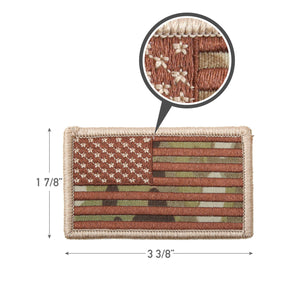 Multicam American Flag Hook & Loop Patch