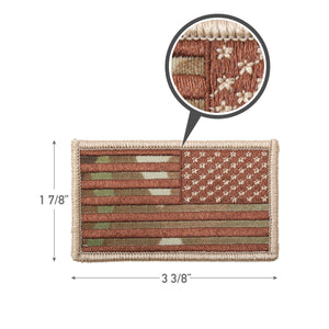 Multicam Reverse American Flag Hook & Loop Patch