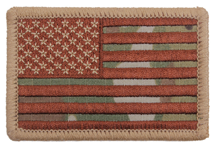 Multicam American Flag Iron On/Sew Patch