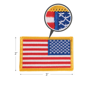 RWB Reverse American Flag Iron On/Sew Patch